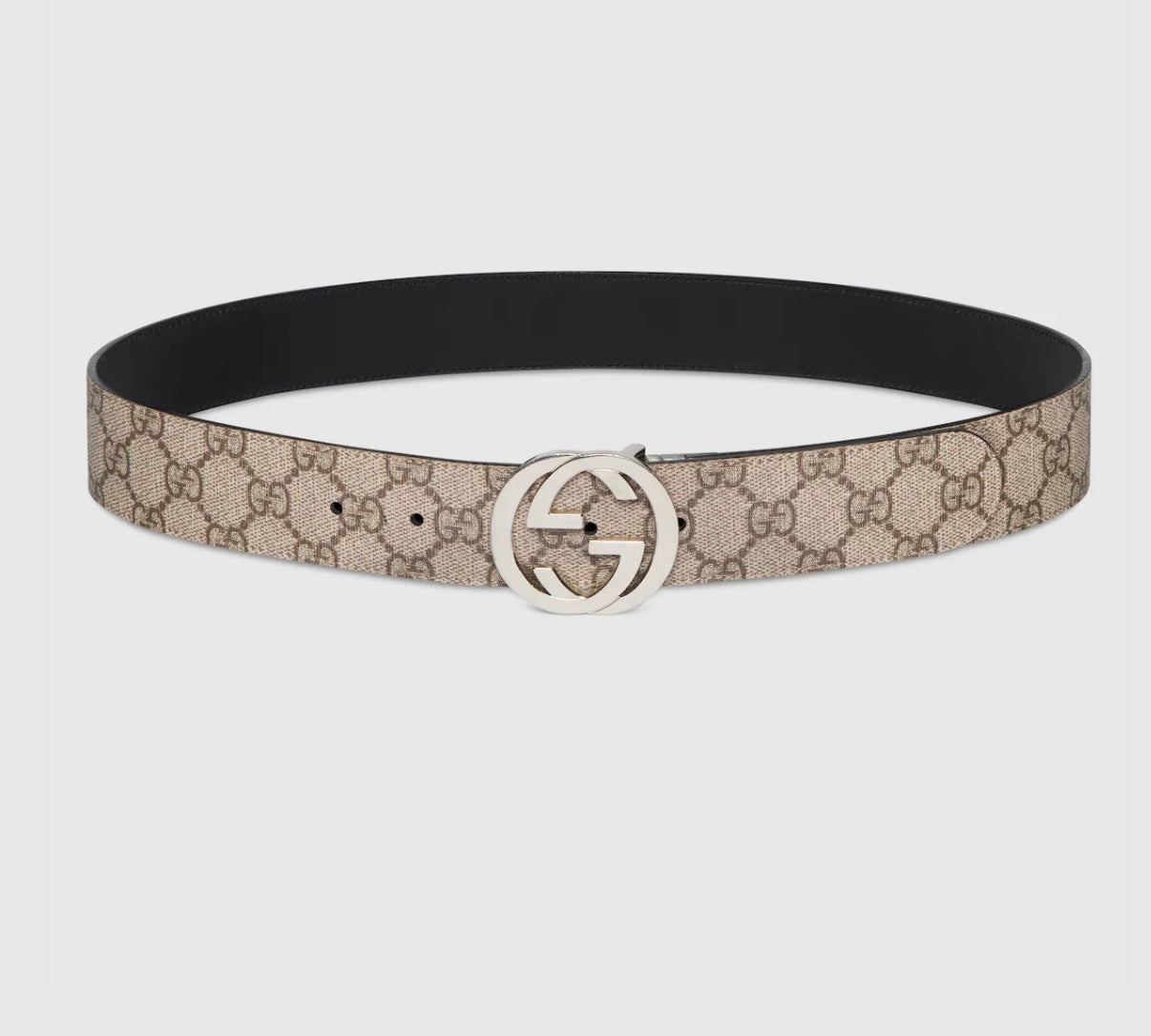 GUCCI GG SUPREME MONOGRAM INTERLOCKING G BELT