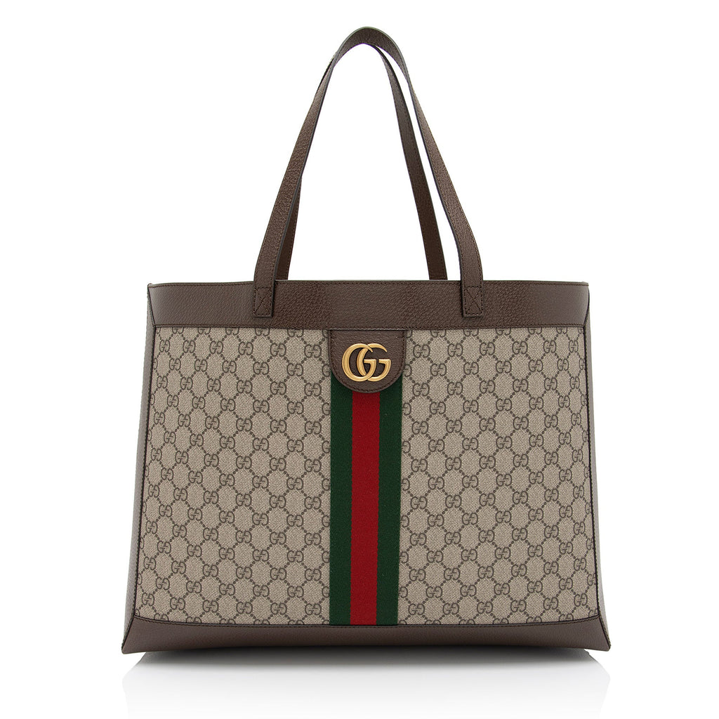 Gucci GG Supreme Ophidia Medium Soft Tote (SHF-YgqXHj)