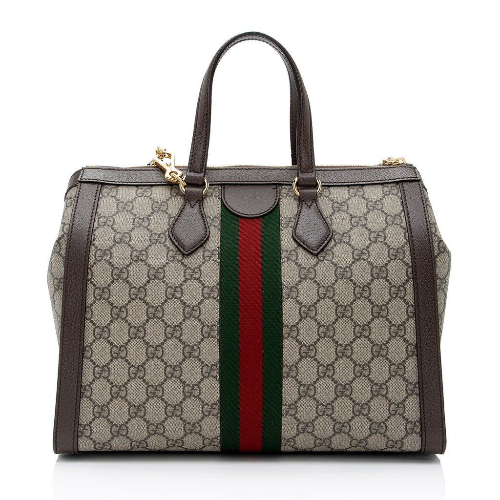 Gucci GG Supreme Ophidia Medium Top Handle Tote (SHF-VigNlG)
