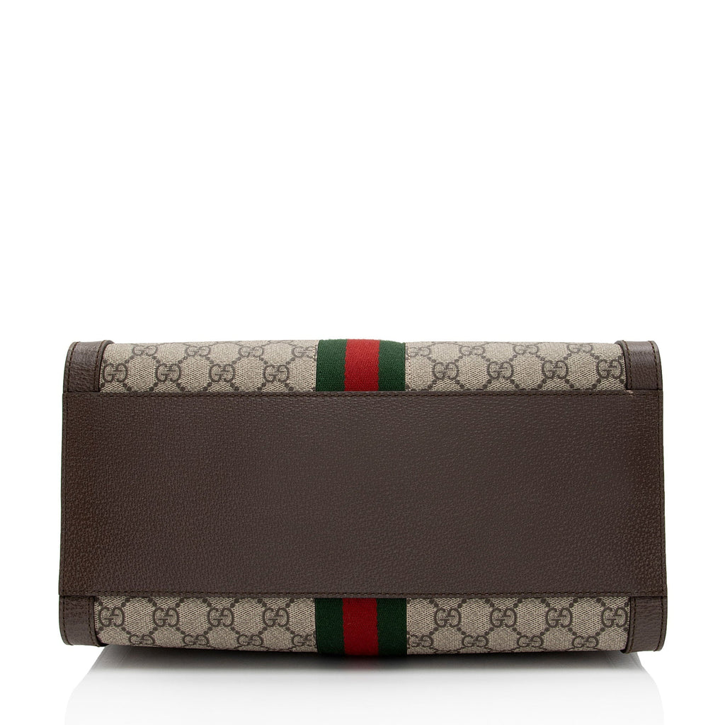 Gucci GG Supreme Ophidia Medium Top Handle Tote (SHF-CFDl5D)