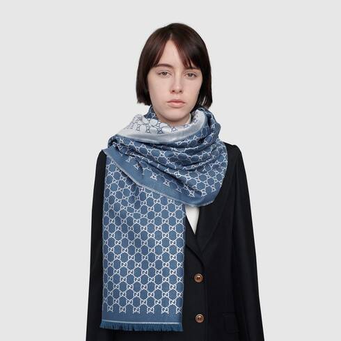 GUCCI GG  Lamé JACQUARD SHAWL