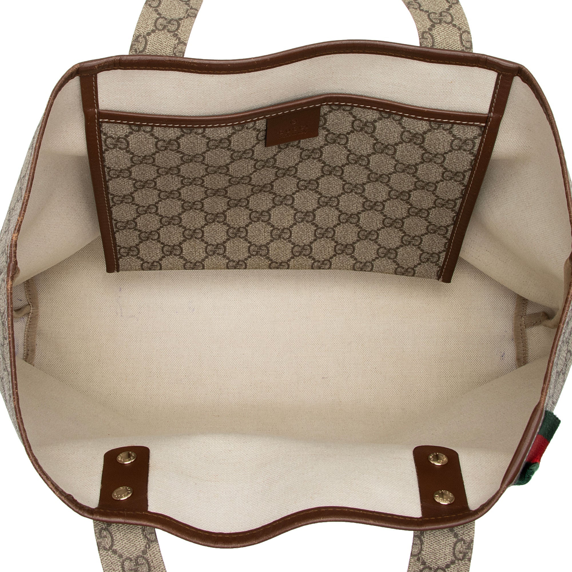 Gucci GG Supreme Signature Web Loop Medium Tote (SHF-J62D4H)