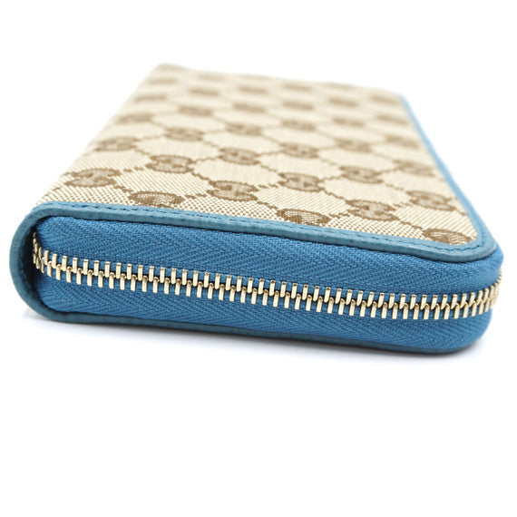 Gucci GG Logo Guccissima Long Zippy Organizer Wallet