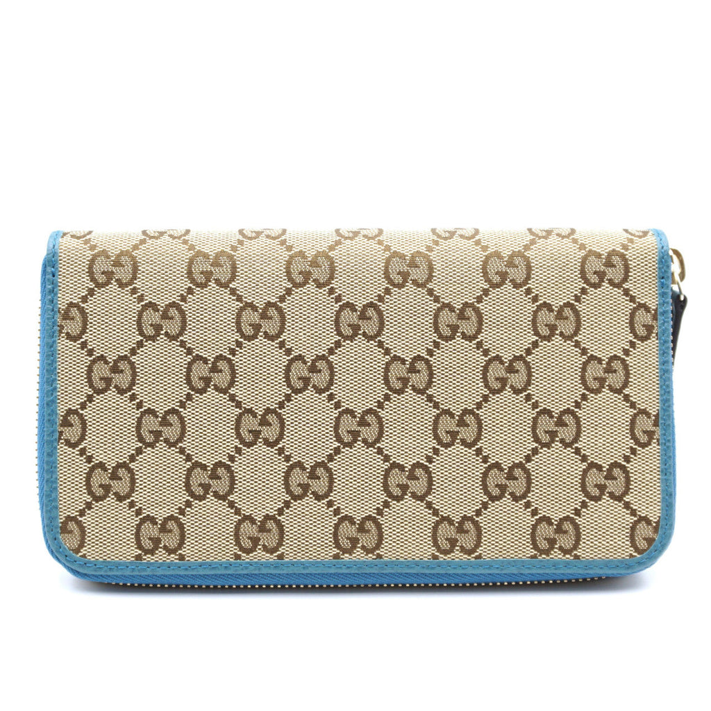 Gucci GG Logo Guccissima Long Zippy Organizer Wallet