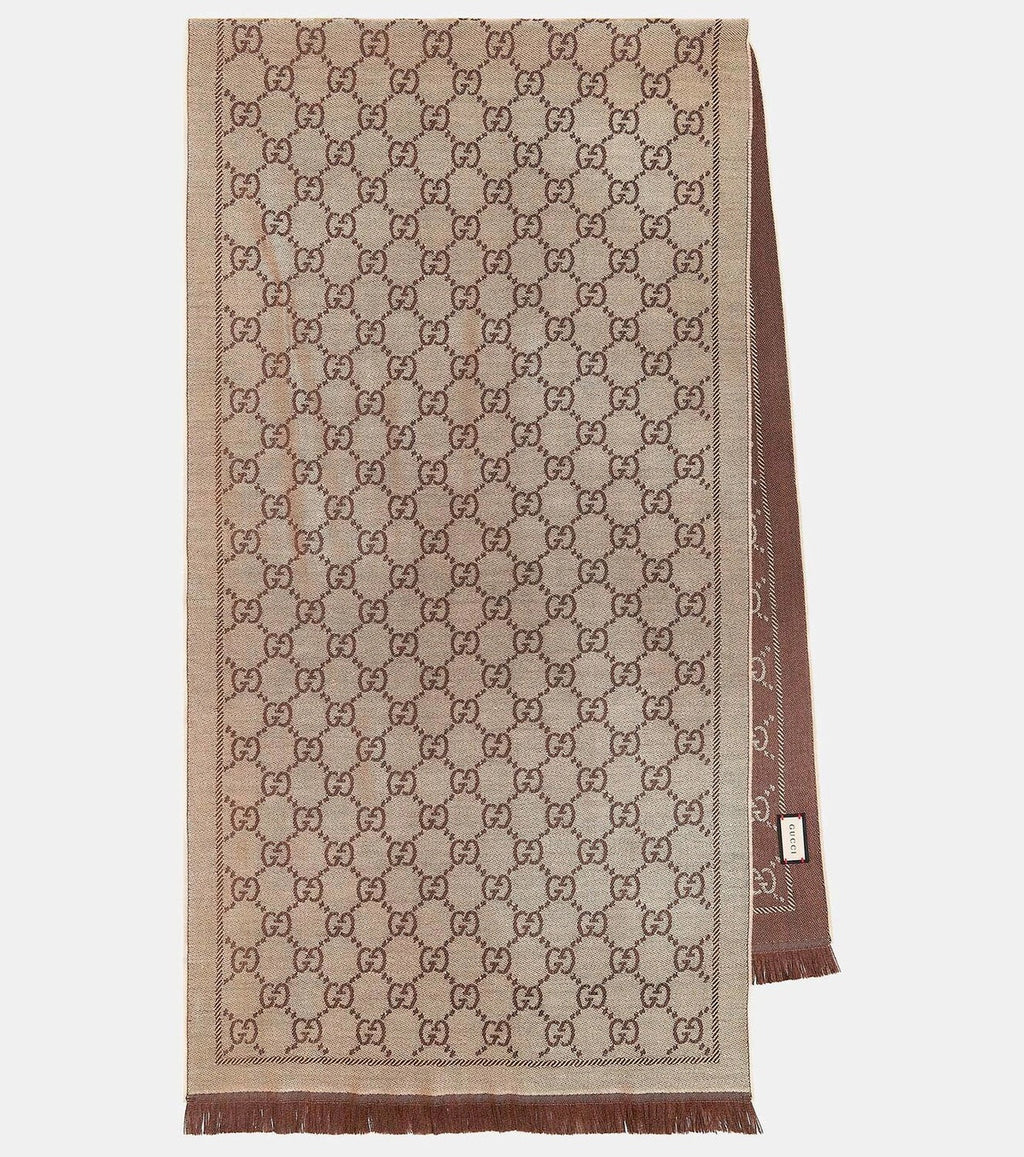 GUCCI GG JACQUARD WOOL SCARF
