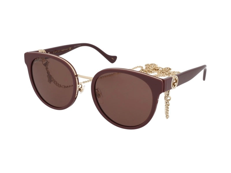 GUCCI CAT EYE GG1027SK-004 CHAIN SUNGLASSES
