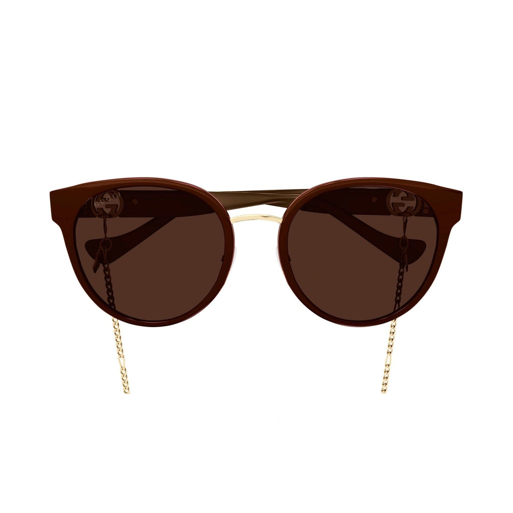 GUCCI CAT EYE GG1027SK-004 CHAIN SUNGLASSES