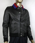 GUCCI GRAINY LEATHER BOMBER JACKET