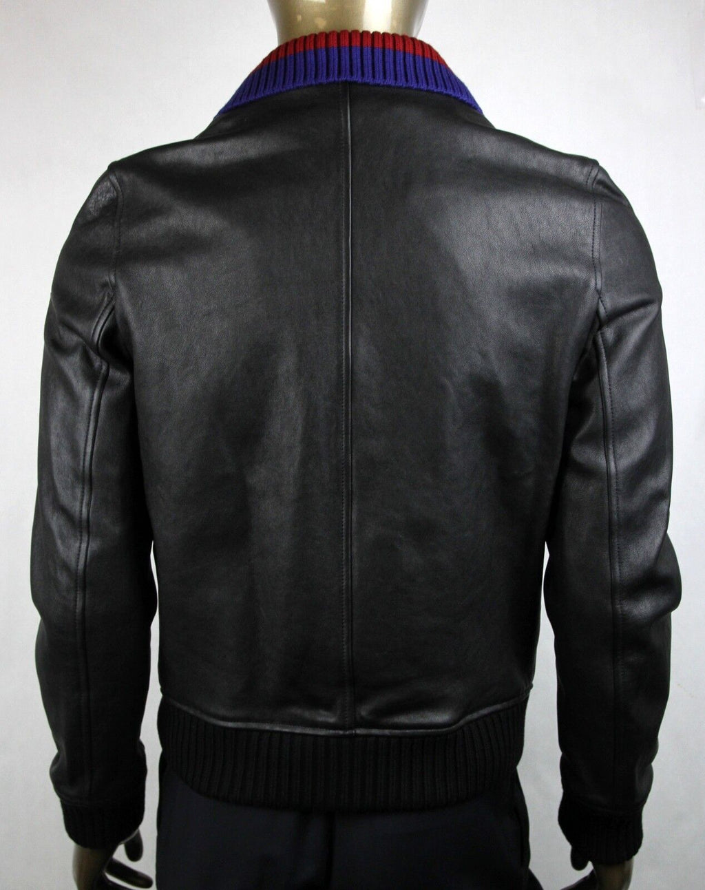 GUCCI GRAINY LEATHER BOMBER JACKET