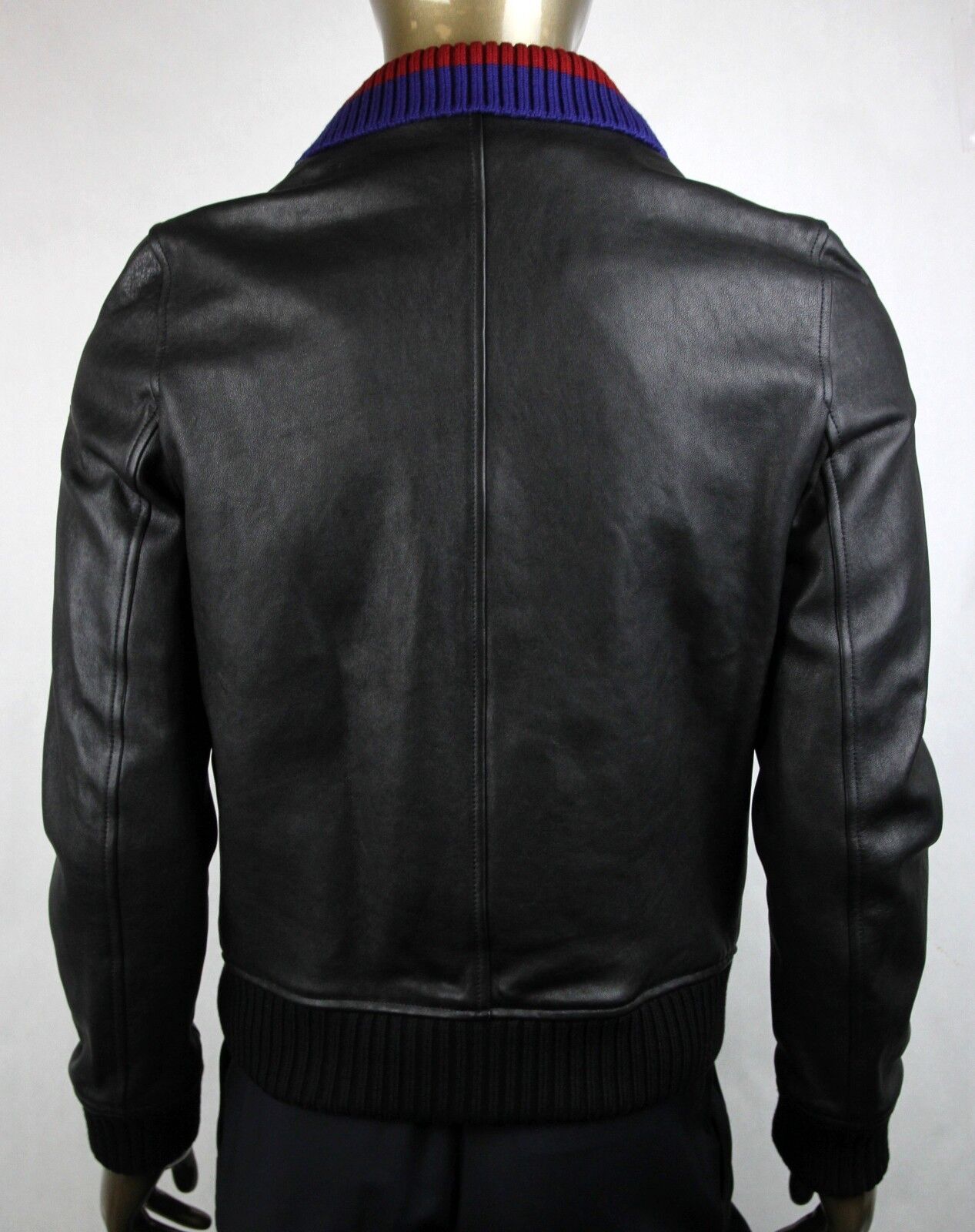GUCCI GRAINY LEATHER BOMBER JACKET
