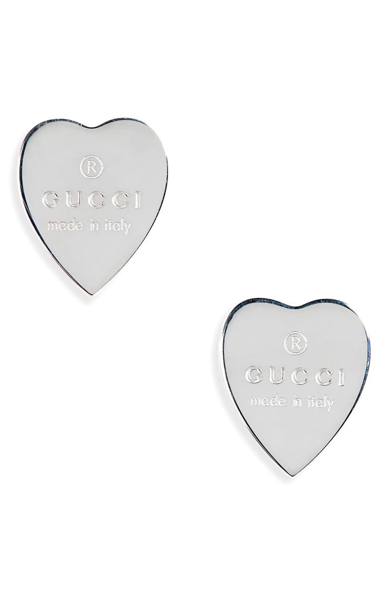 GUCCI HEART STUD EARRINGS