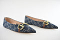 GUCCI DENIM HORSEBIT BALLET FLATS