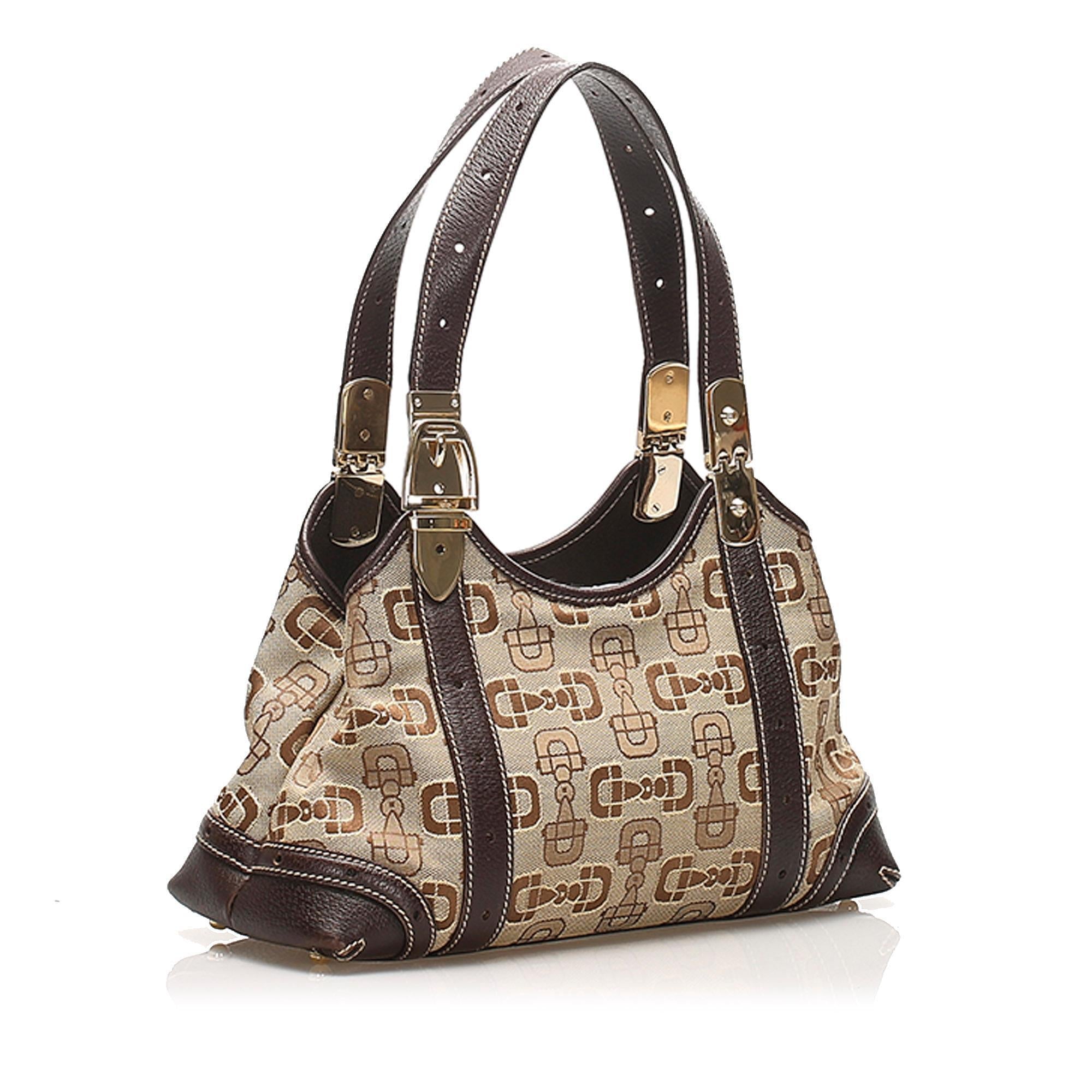 Gucci Horsebit Canvas Tote Bag (SHG-13910)