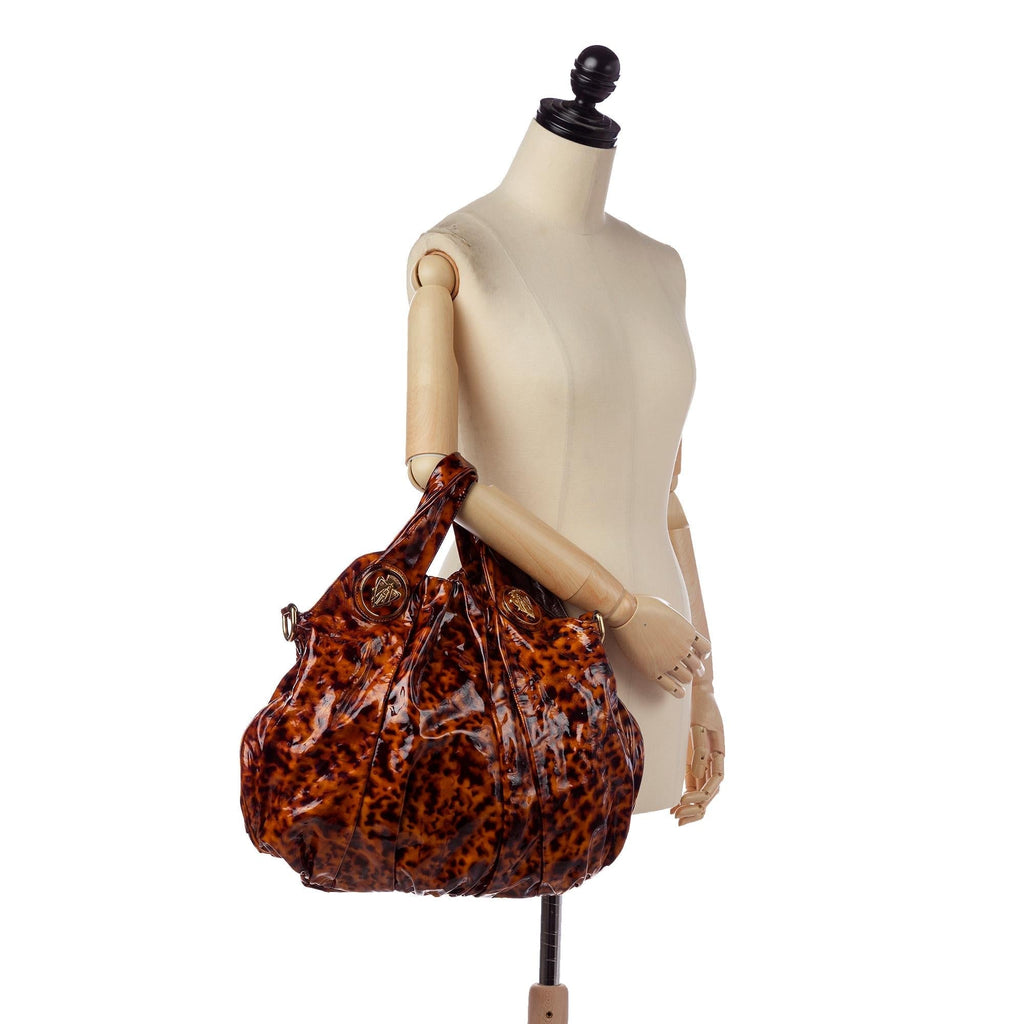 Gucci Hysteria Patent Leather Satchel (SHG-34166)