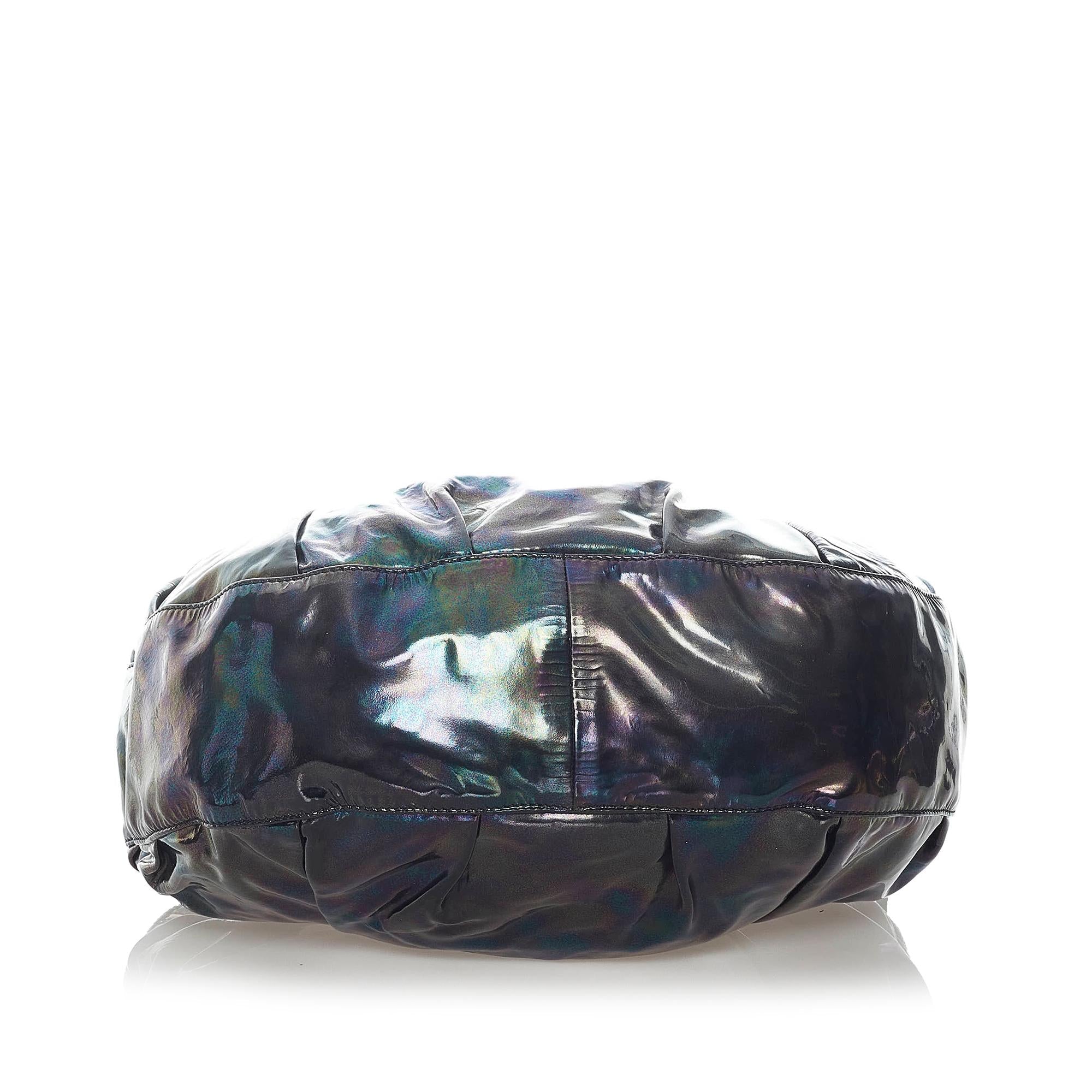 Gucci Icon Bit Patent Leather Hobo Bag (SHG-31901)