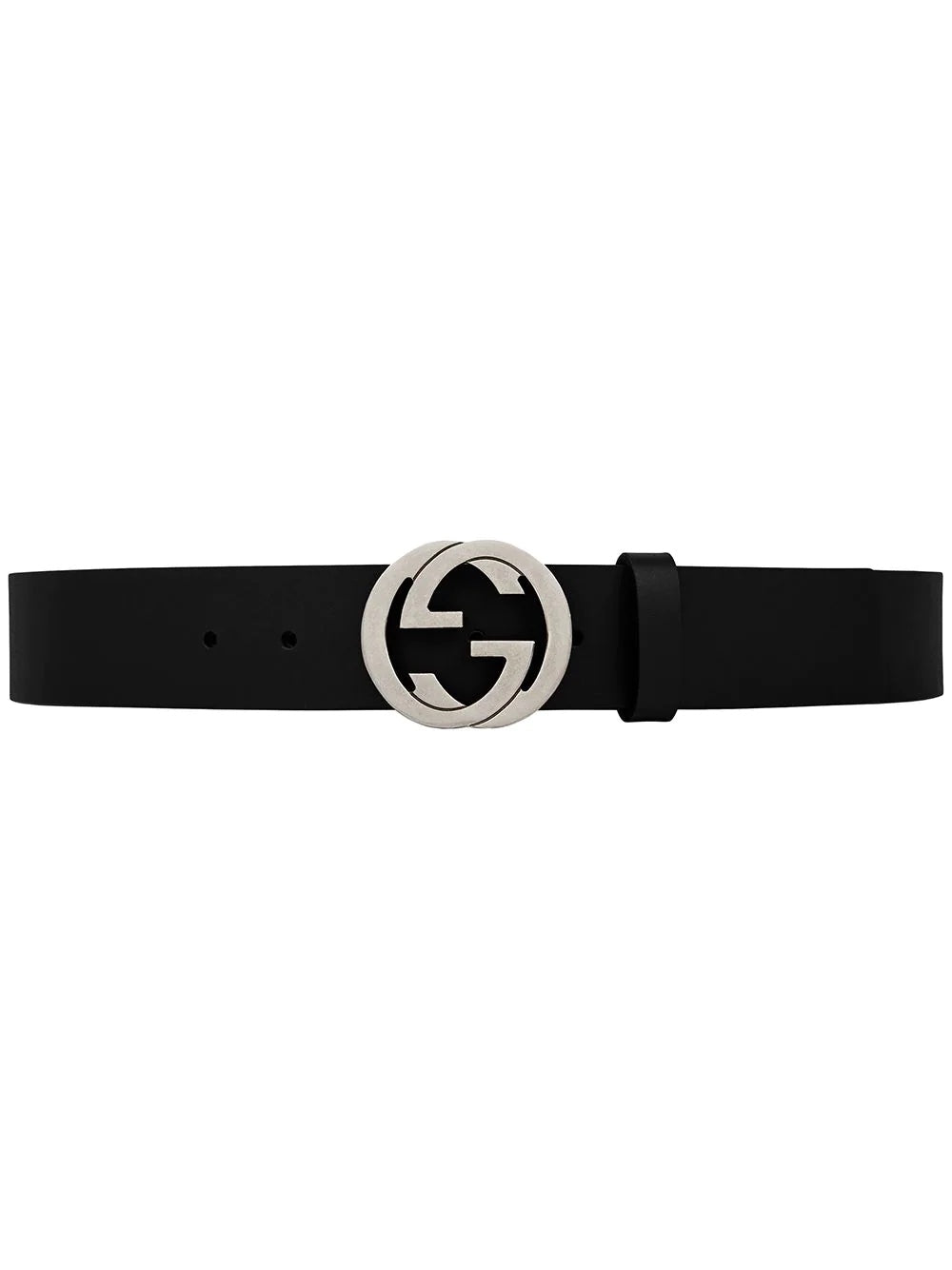 GUCCI INTERLOCKING GG SIGNATURE LEATHER BELT
