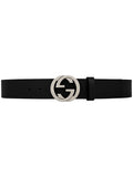 GUCCI INTERLOCKING GG SIGNATURE LEATHER BELT