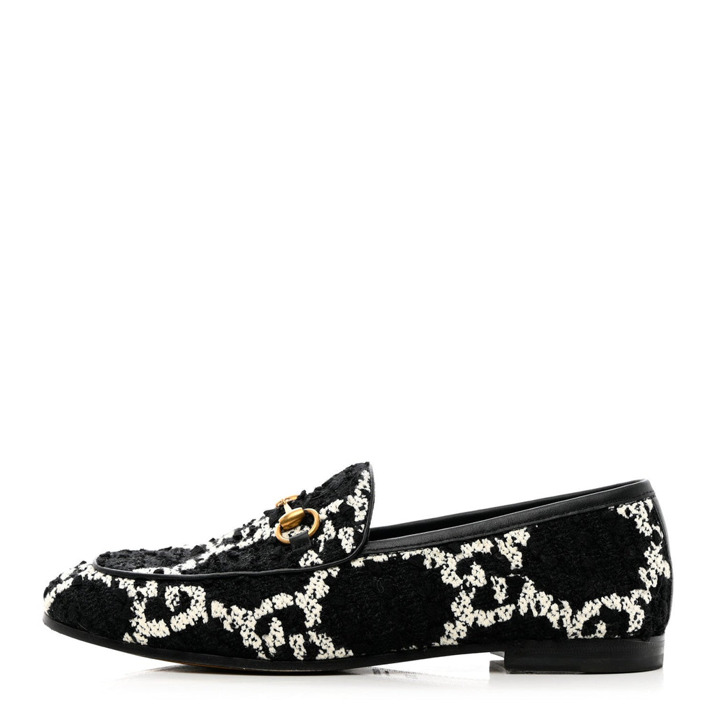 GUCCI GG JORDAN TWEED LOAFERS