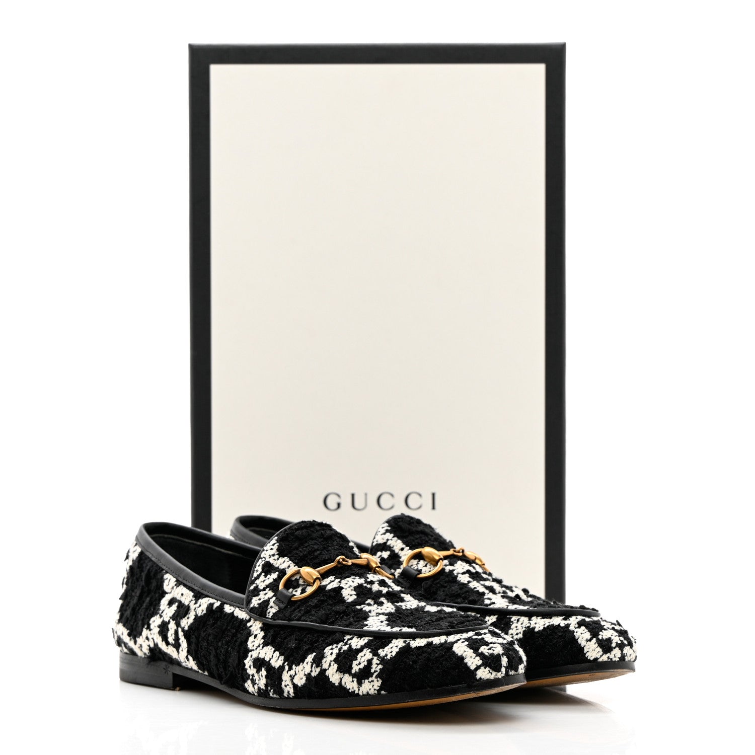 GUCCI GG JORDAN TWEED LOAFERS