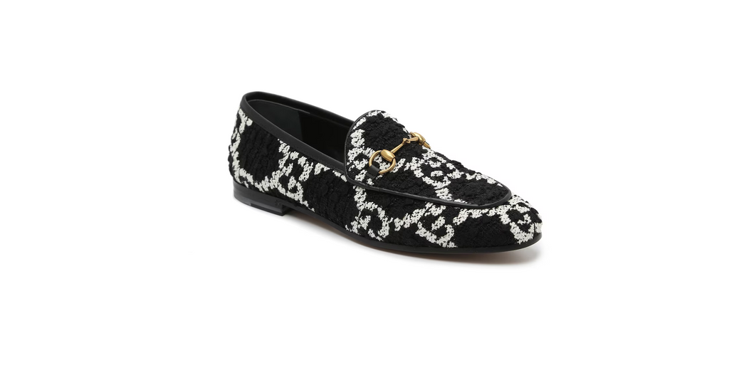 GUCCI GG JORDAN TWEED LOAFERS