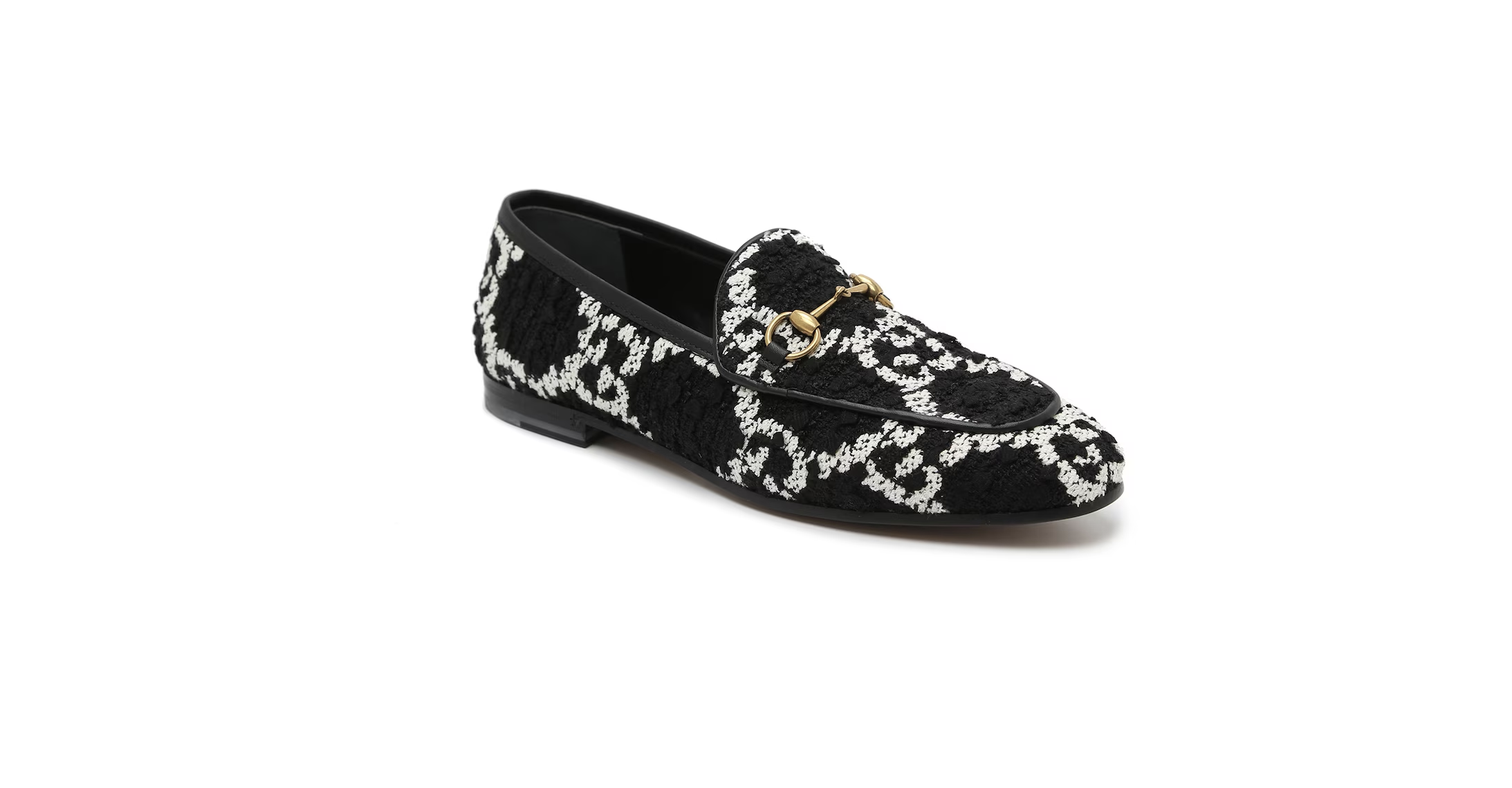 GUCCI GG JORDAN TWEED LOAFERS