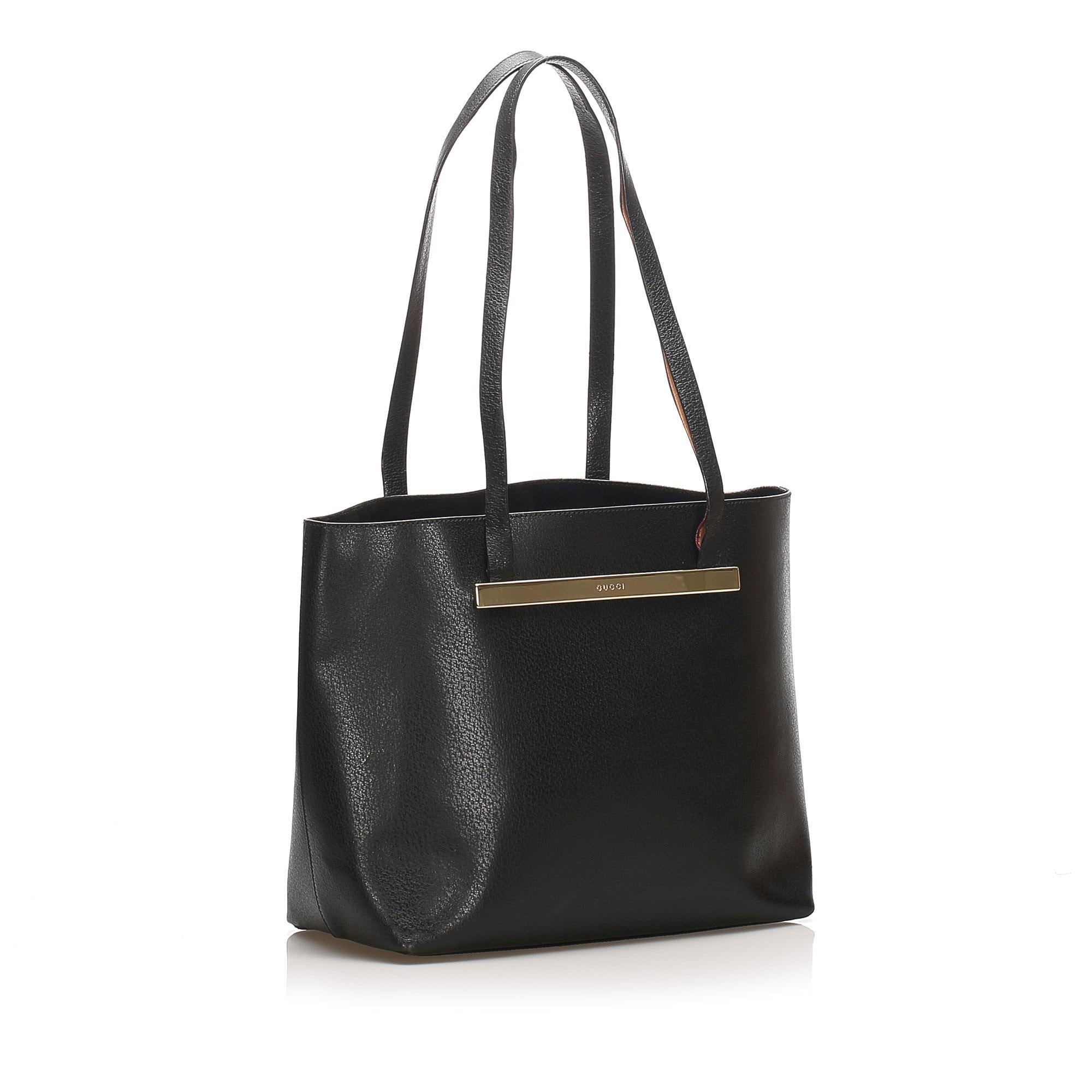 Gucci Leather Tote Bag (SHG-12973)