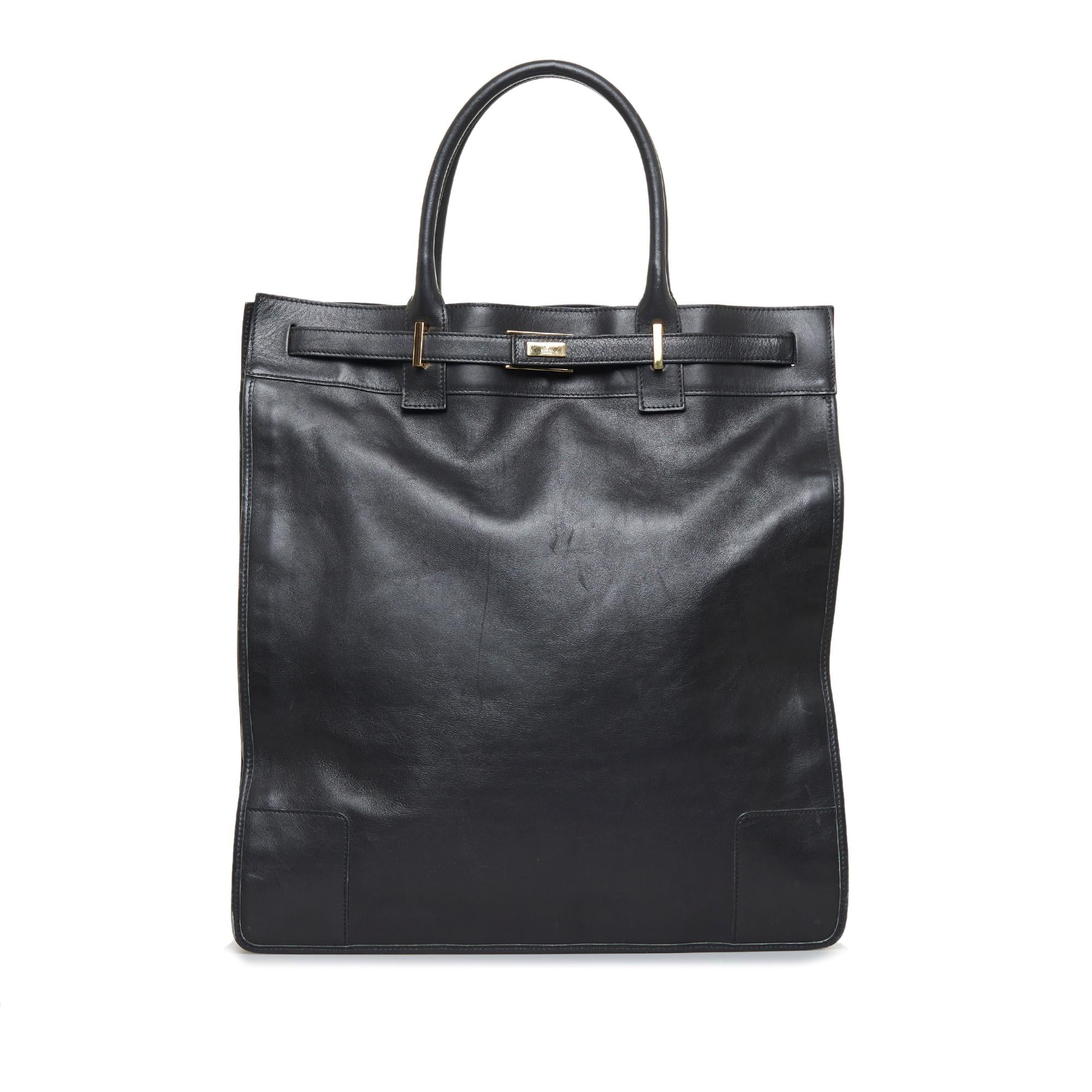 Gucci Leather Tote Bag (SHG-x1RoCi)