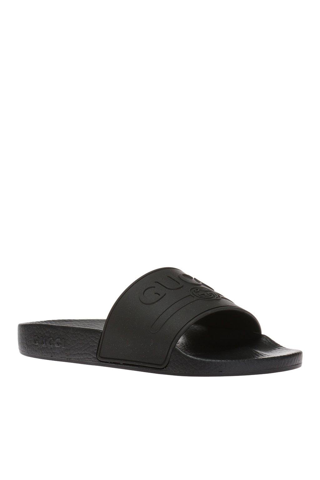 Gucci Logo Rubber Slide Sandal