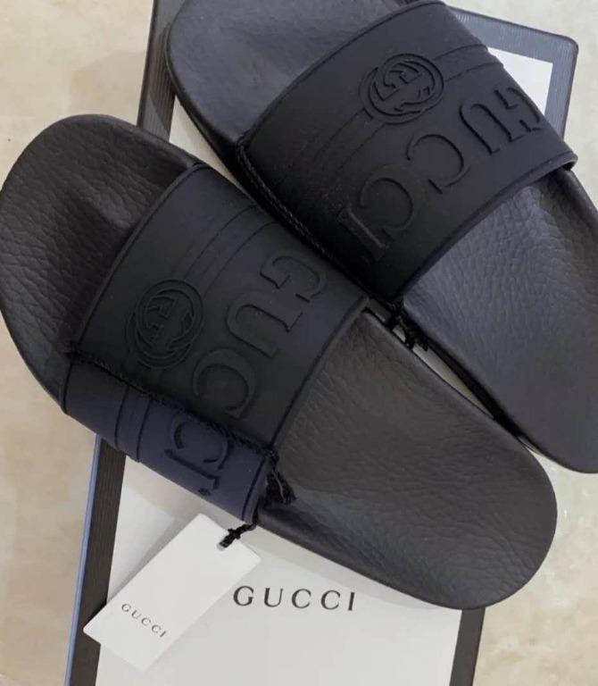 Gucci Logo Rubber Slide Sandal