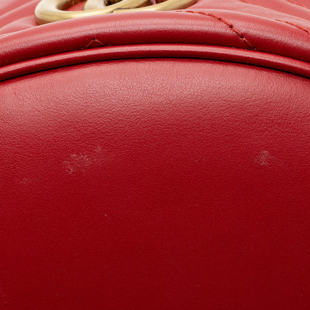 Gucci Matelasse Leather GG Marmont Round Mini Backpack (SHF-I7EvuE)