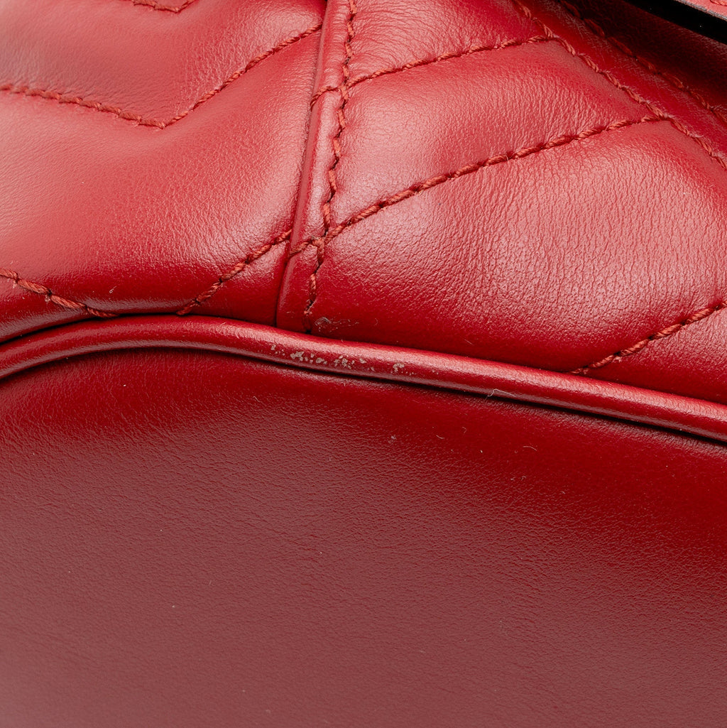 Gucci Matelasse Leather GG Marmont Round Mini Backpack (SHF-I7EvuE)