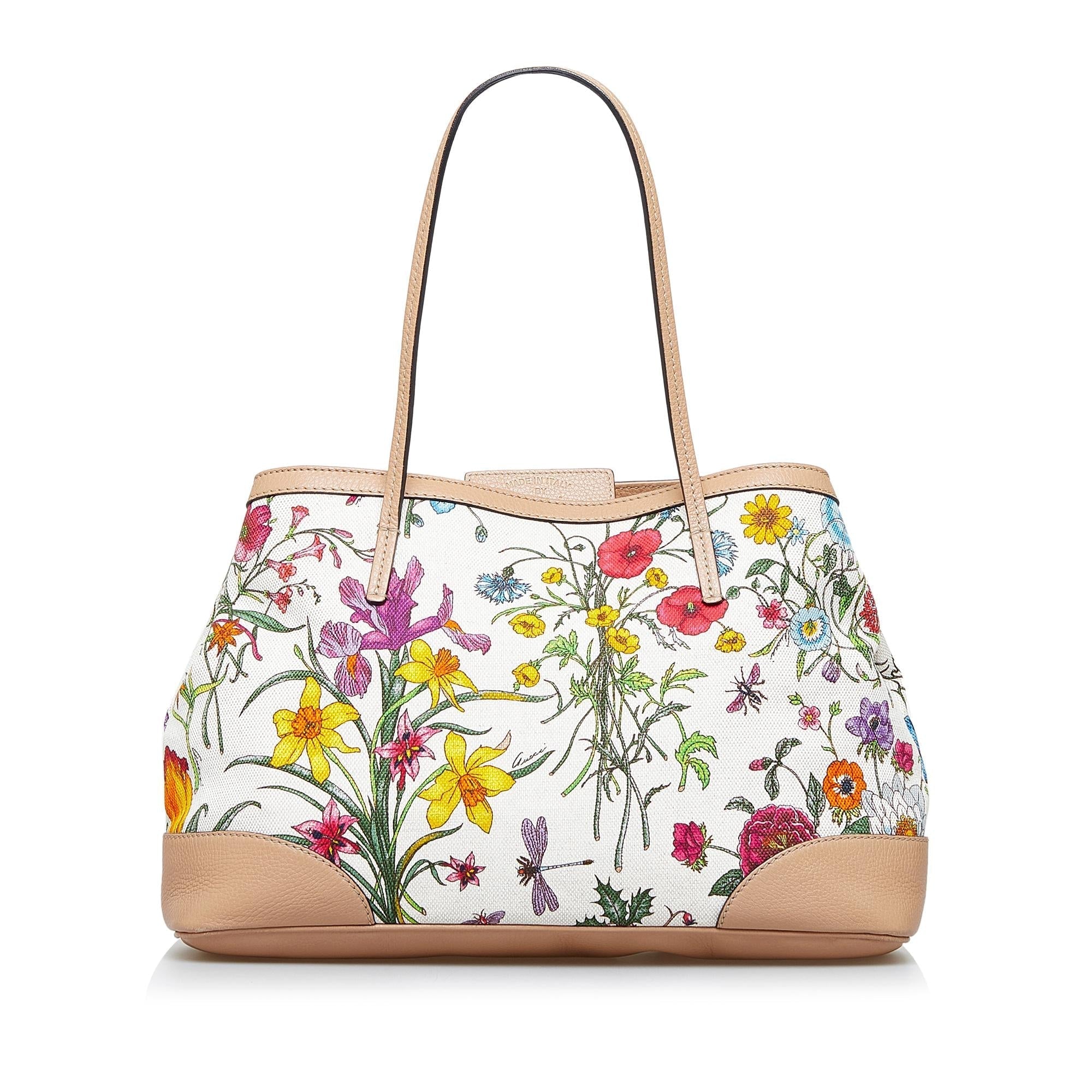 Gucci Medium Flora Tote Bag (SHG-K2LhJ2)