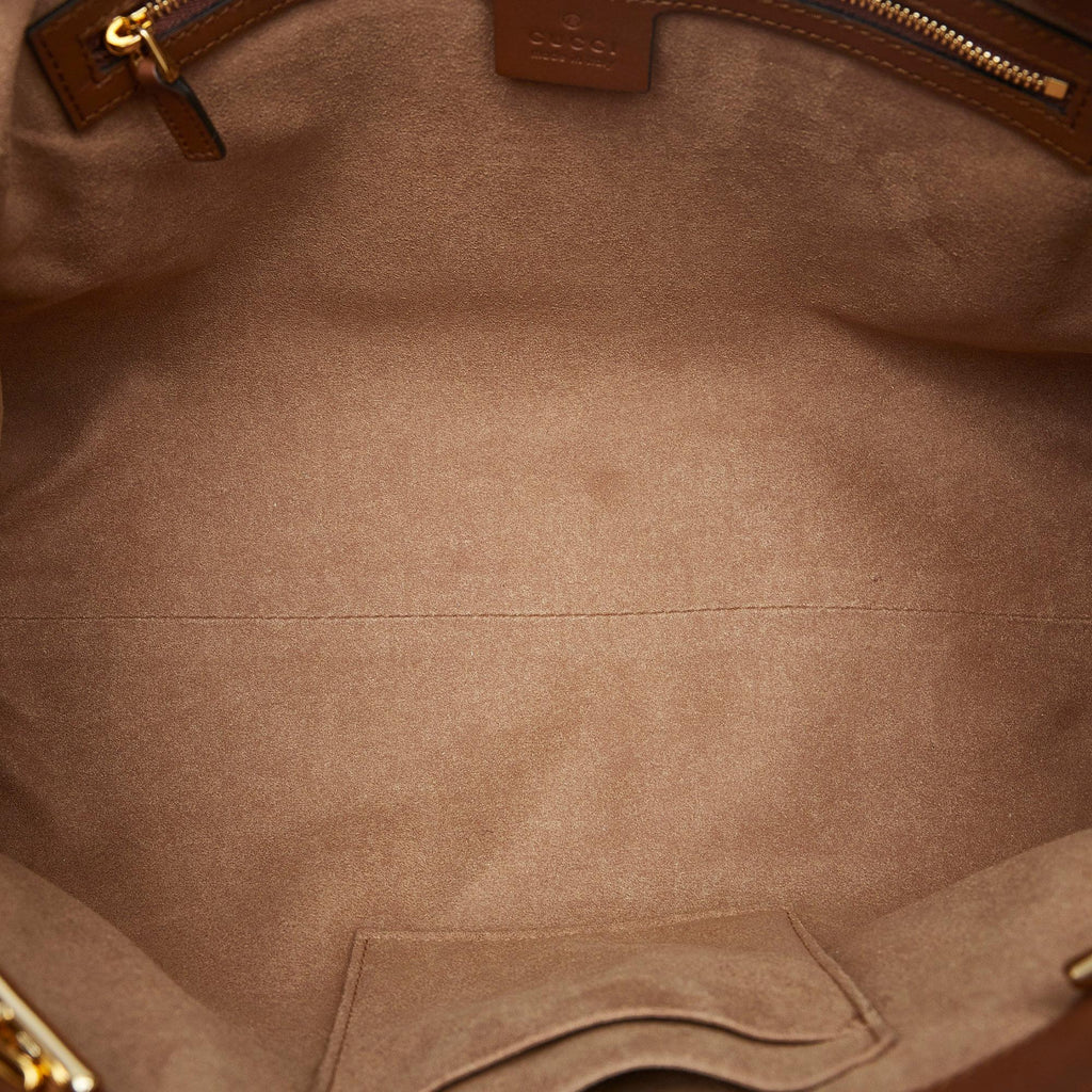 Gucci Medium GG Supreme Padlock Tote Bag (SHG-OWy58p)