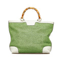 Gucci Medium Raffia Bamboo Shopper Tote (SHG-Po0R3i)