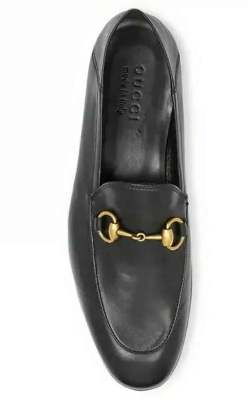 GUCCI MEN'S BRIXTON LEATHER APRON TOE ANGELLO LOAFERS