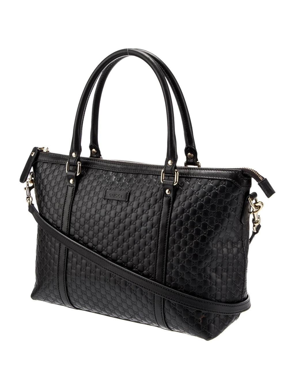 GUCCI MICROGUCCISSIMA LEATHER LARGE CONVERTIBLE TOTE BAG