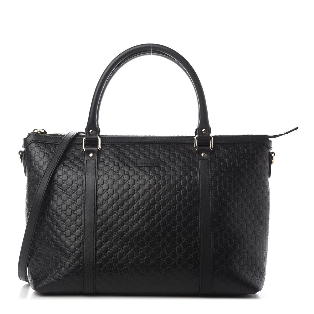 GUCCI MICROGUCCISSIMA LEATHER LARGE CONVERTIBLE TOTE BAG
