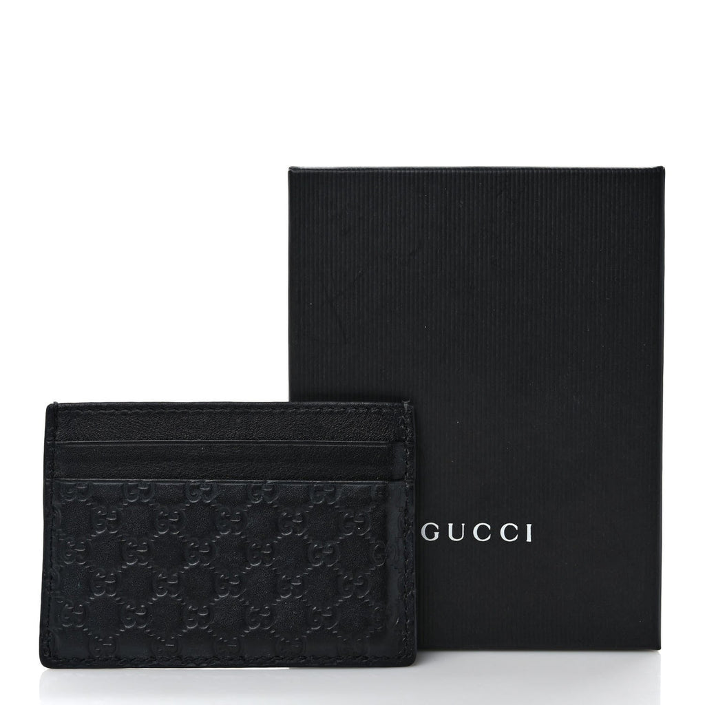 GUCCI MICROGUCCISIMA LEATHER CARD HOLDER