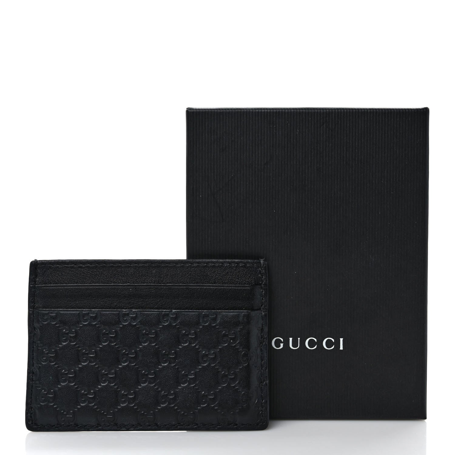 GUCCI MICROGUCCISIMA LEATHER CARD HOLDER