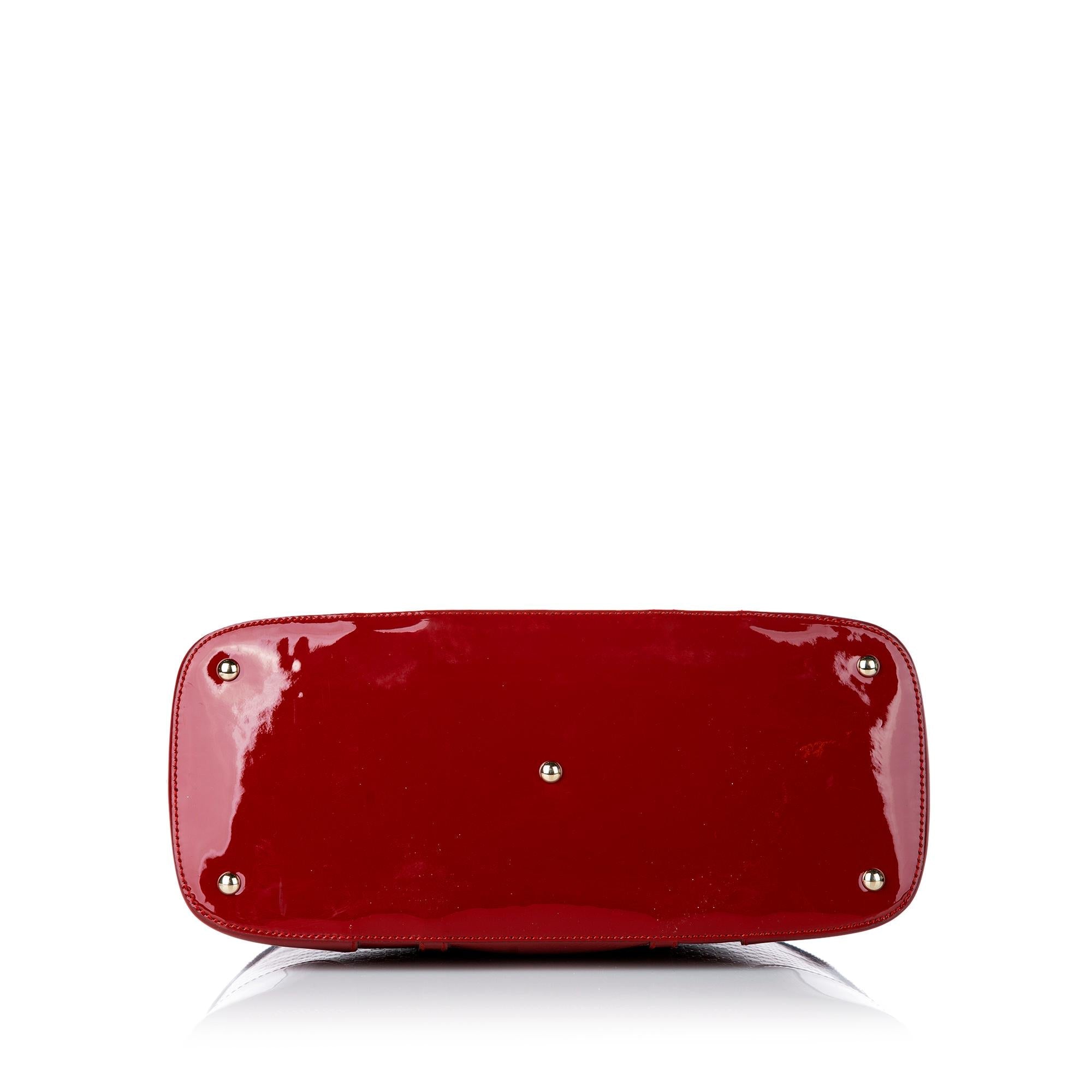Gucci Microguccissima Nice Patent Leather Satchel (SHG-30368)