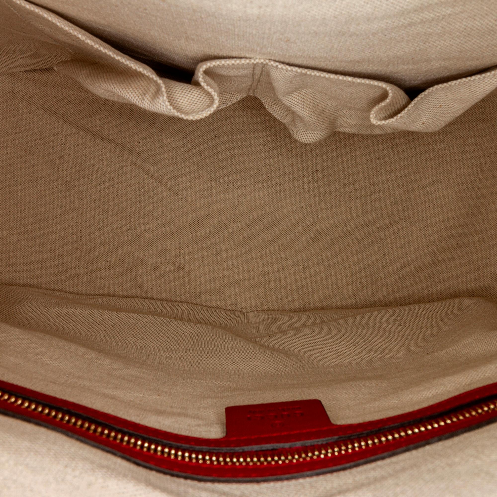 Gucci Microguccissima Nice Patent Leather Satchel (SHG-30368)