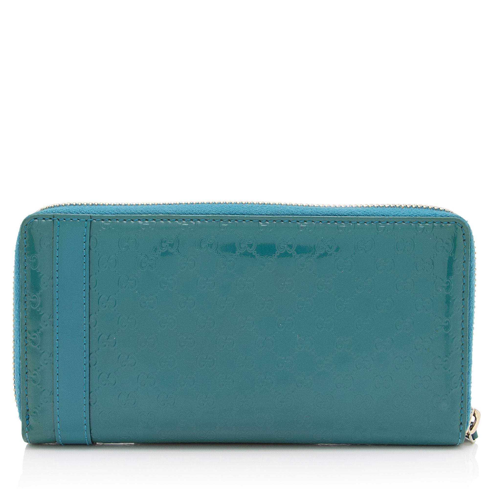 Gucci Microguccissima Patent Leather Nice Zip Around Wallet (SHF-as5XBr)