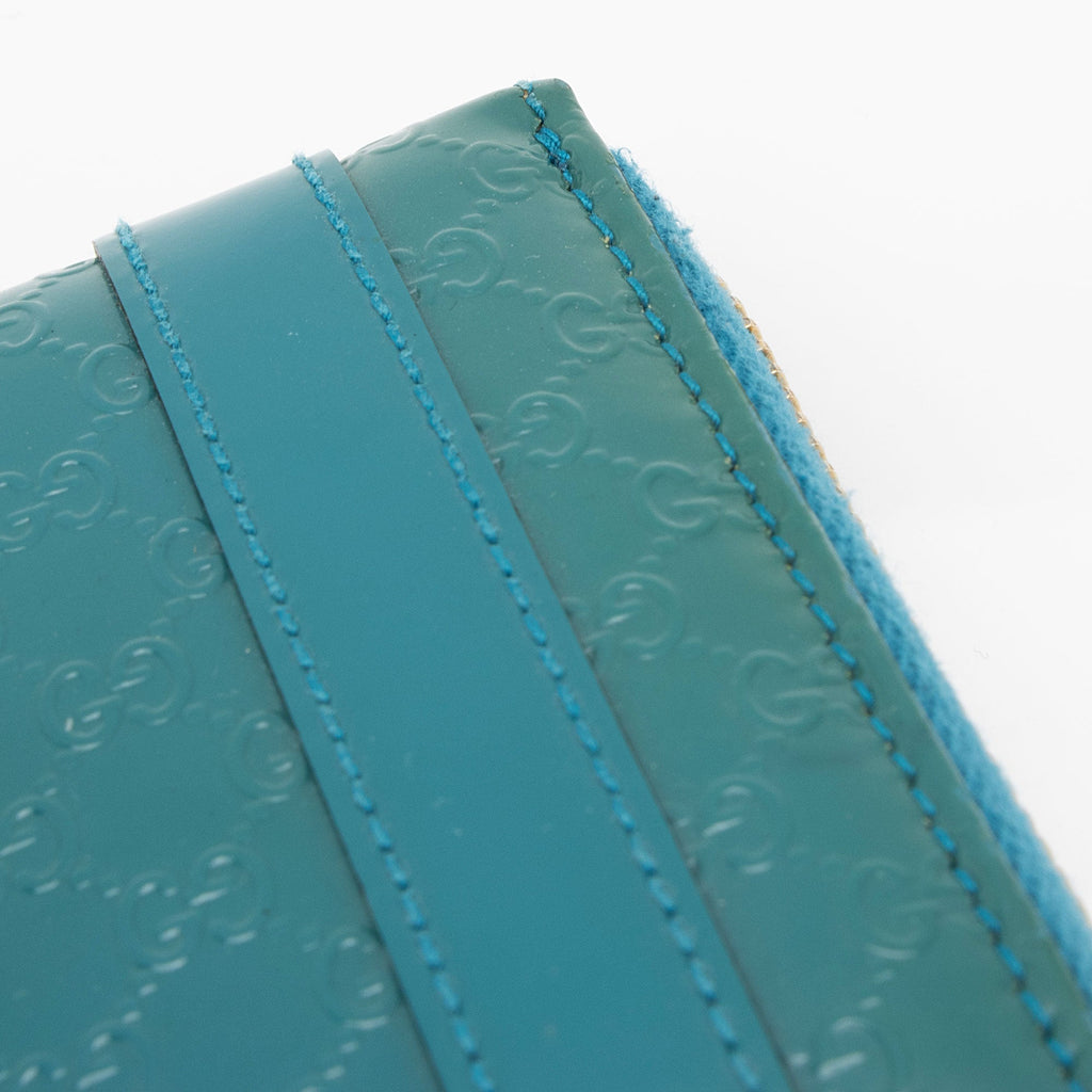 Gucci Microguccissima Patent Leather Nice Zip Around Wallet (SHF-as5XBr)