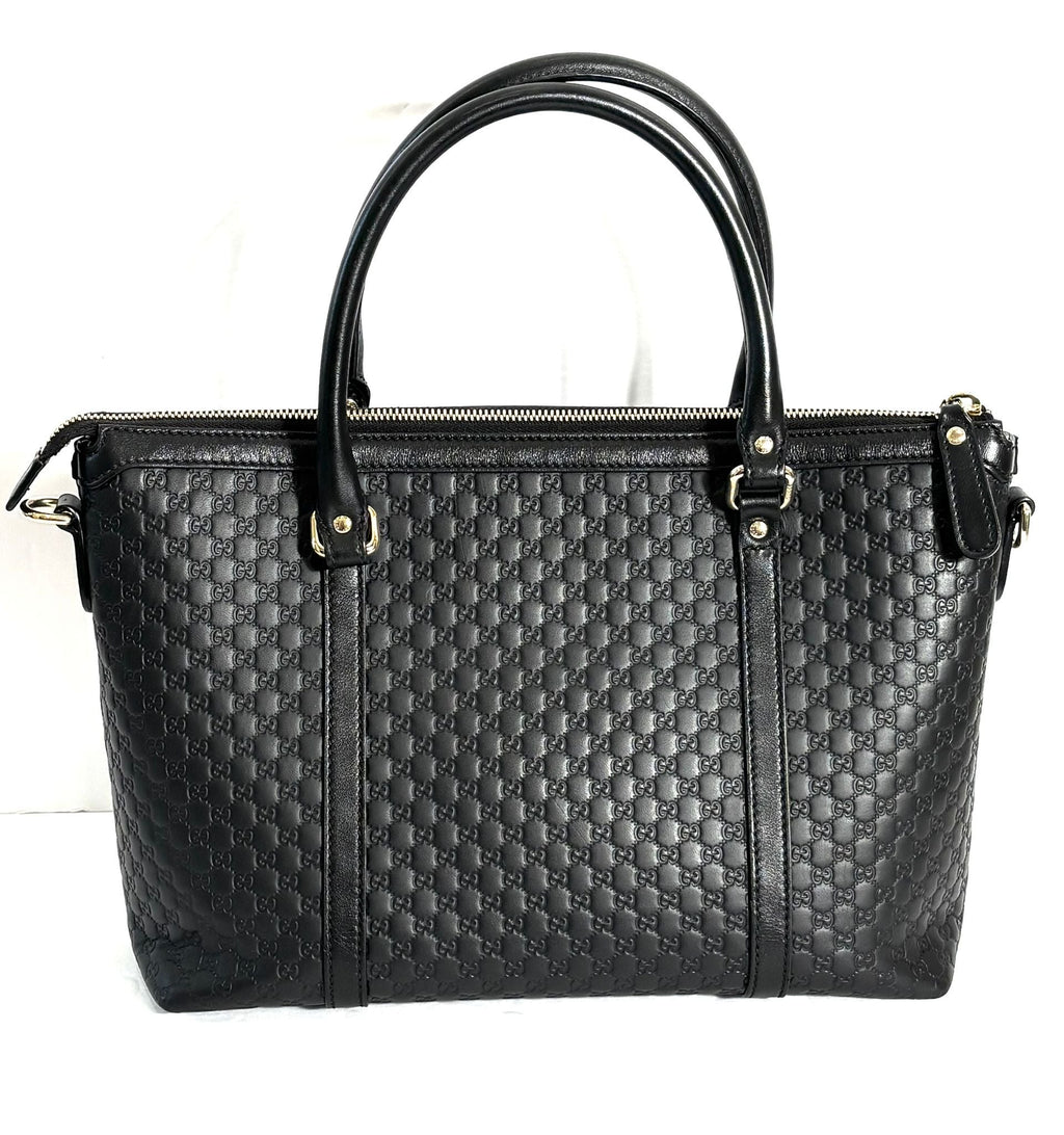 GUCCI MICROGUCCISSIMA LEATHER LARGE CONVERTIBLE TOTE BAG