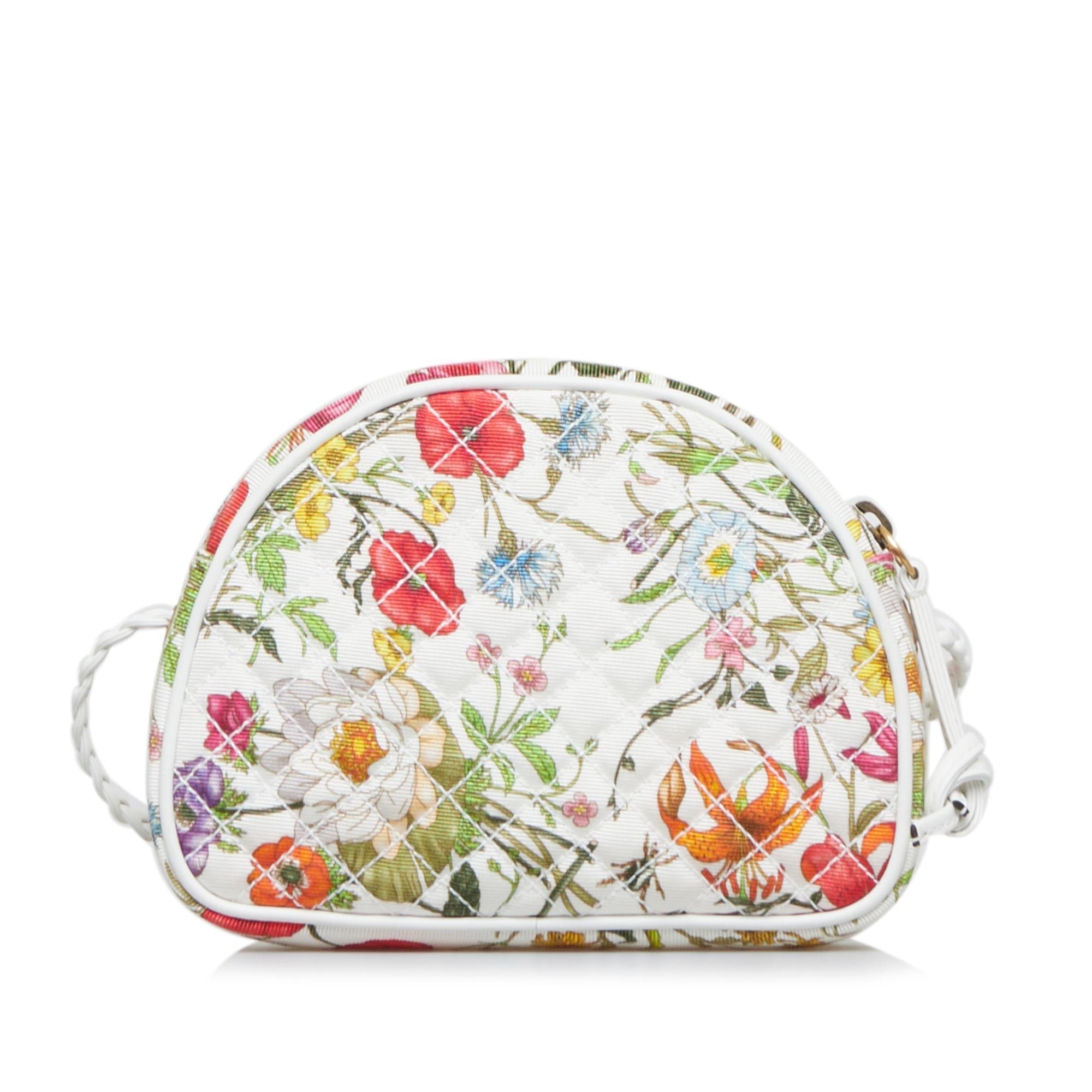 Gucci Mini Flora Trapuntata Crossbody Bag (SHG-EsClra)