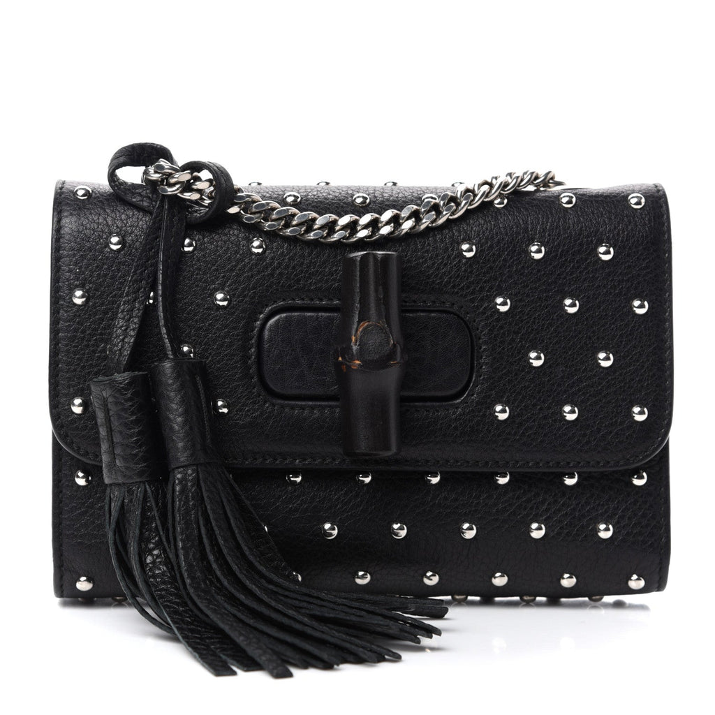 Gucci Miss Bamboo Studded Shoulder Bag