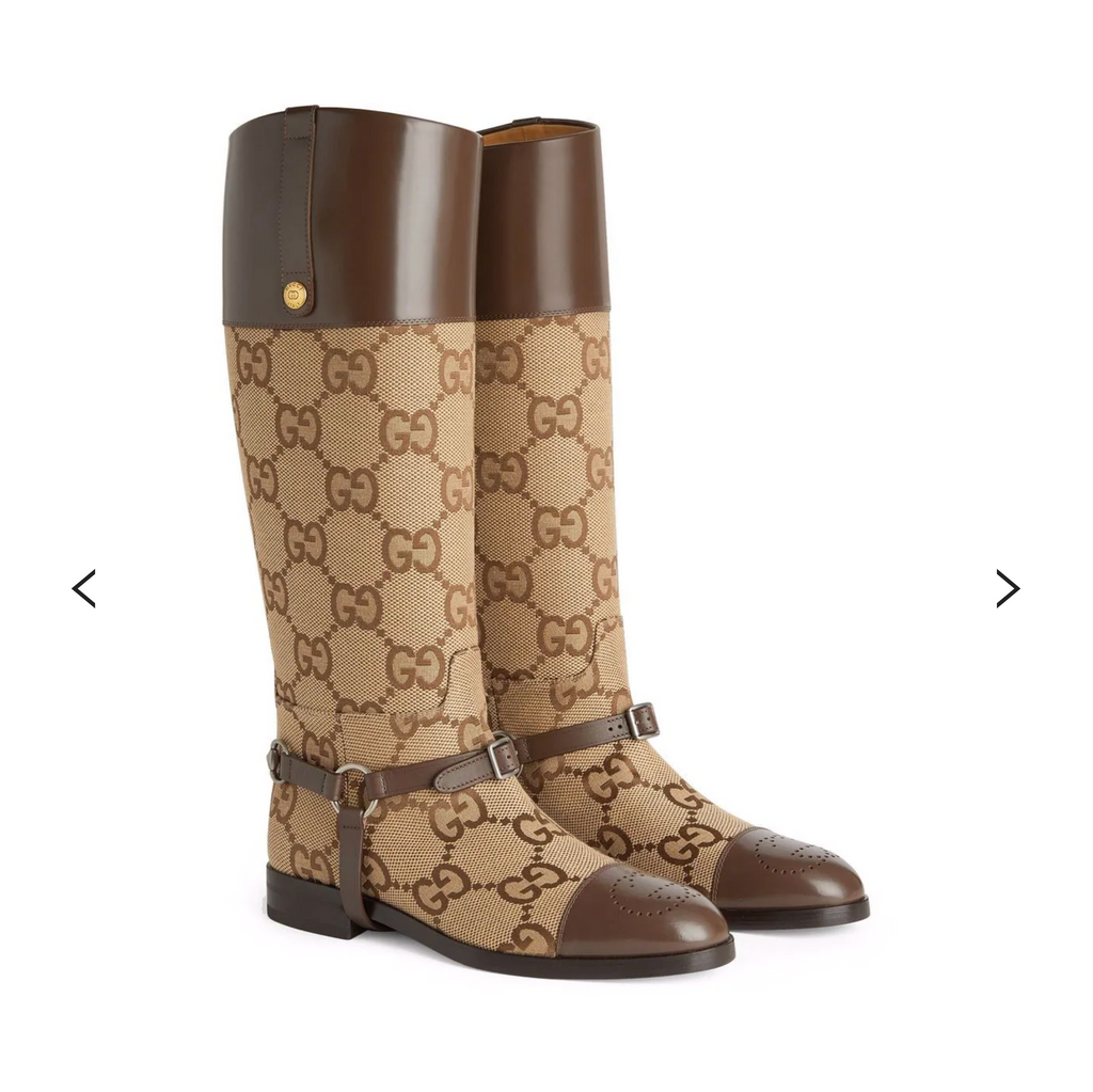 GUCCI KNEE HIGH BOOT WITH HARNESS