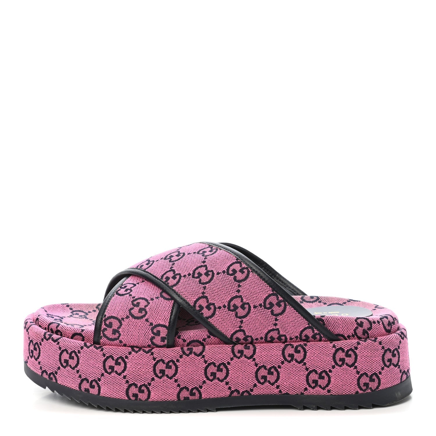 Gucci GG Multicolor platform sandal-Slides