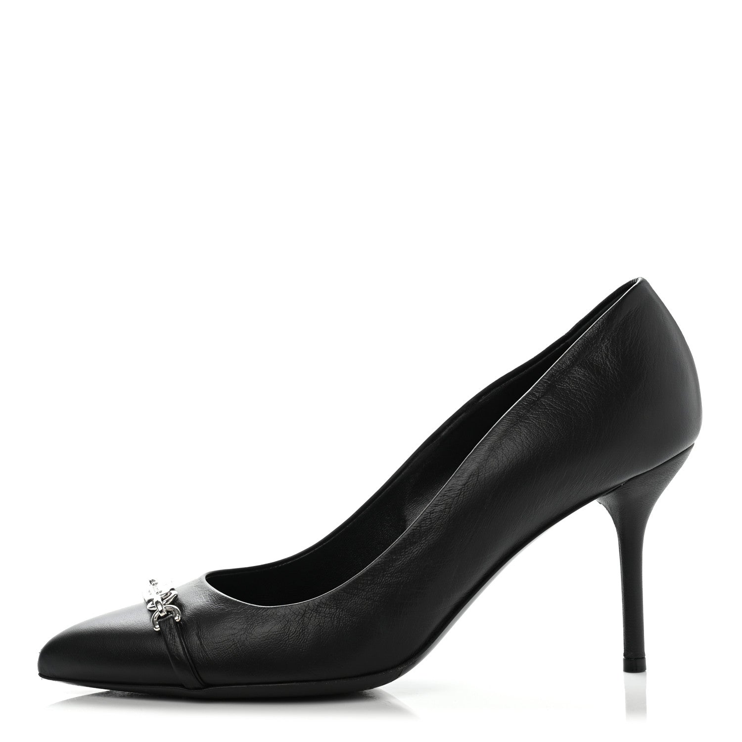GUCCI NAPPA LEATHER MOOREA MOALITA MID HEEL PUMPS