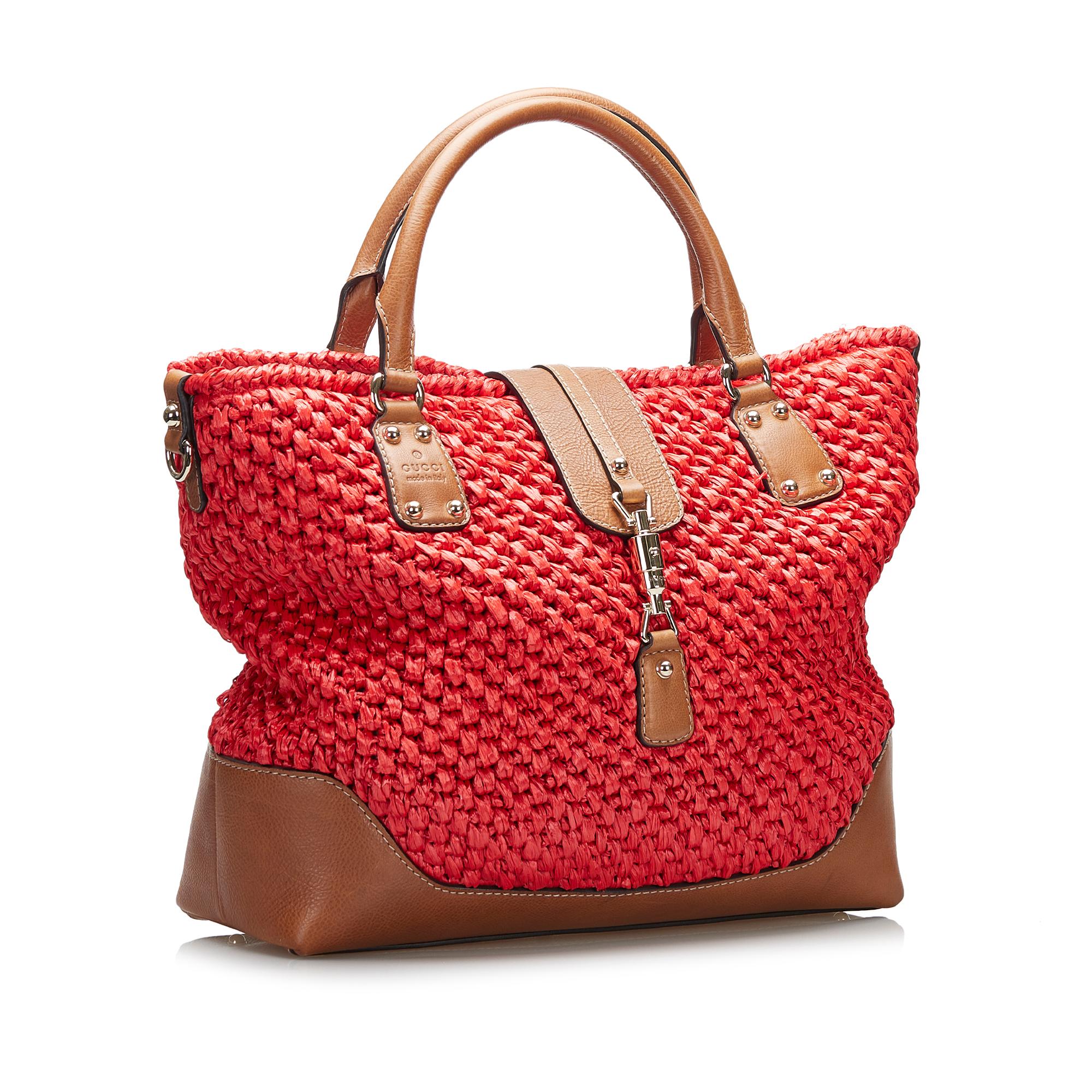 Gucci New Jackie Wicker Tote Bag (SHG-G2qUHn)